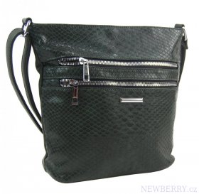 Tmav zelen crossbody dmsk kabelka v kroko designu