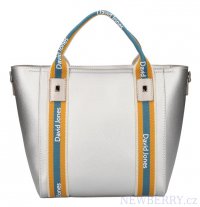 David Jones moderní stříbrná dámská kabelka ve sportovním designu 5933-2