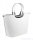Elegantní bílá matná kabelka se stříbrnými doplňky S7 GROSSO