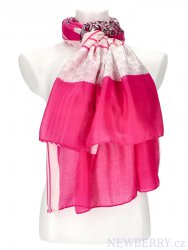 Dámský letní šátek 180x86 cm růžová