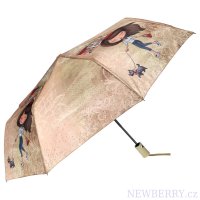 Sweet & Candy Automatický dámský deštník s potiskem béžový