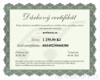 Elektronický dárkový poukaz NewBerry.cz na nákup zboží v hodnotě 1250 Kč