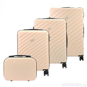 GREGORIO Sada 4 cestovních kufrů 77cm 67cm 56cm 31cm magnólie ABS