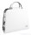 Luxusní bílo-stříbrná kroko kabelka do ruky S81 GROSSO