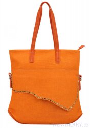 LOOKAT Pomerančově oranžová velká dámská kabelka přes rameno