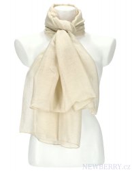 Dámský letní šátek jednobarevný 183x77 cm béžová