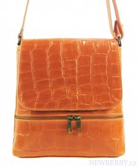 Koen dmsk crossbody kabelka v kroko designu oranov