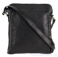 Koen kvalitn pnsk crossbody taka NICO 24x27x8 cm ern