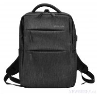 Pierre Cardin Elegantní černý pánský batoh s kapsou pro notebook, USB