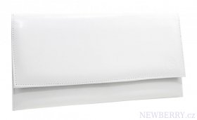Elegantn biela matn tenk dmska listov kabelka SP07 GROSSO