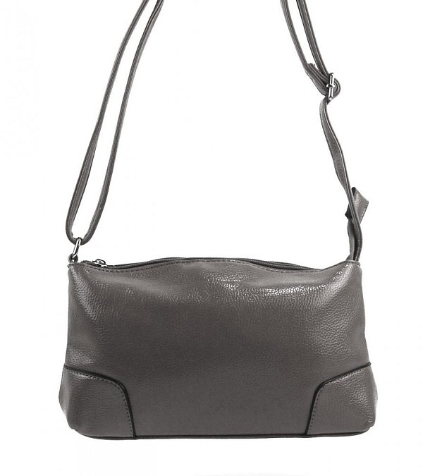 Podélná menší dámská crossbody kabelka H0515 šedá