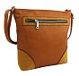 Středně velká hnědo-okrová crossbody dámská kabelka NH8123