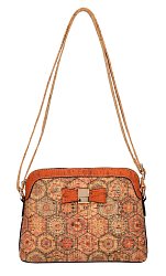 Menší crossbody dámská kabelka v korkovém designu SE322 CORK 4