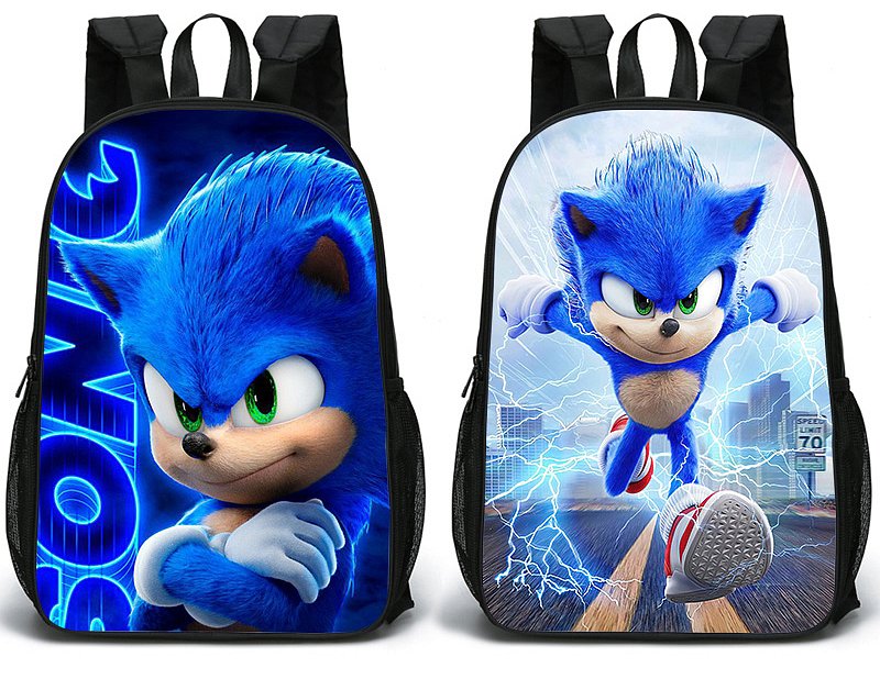 2 Oboustranný studentský batoh s potisky Sonic vzor 1