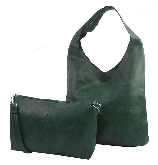 JGL Zelený dámský kabelkový dvouset kabelka přes rameno a crossbody