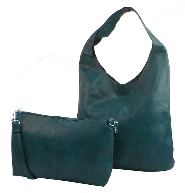 JGL Petrolejově modrý dámský kabelkový dvouset kabelka přes rameno a crossbody