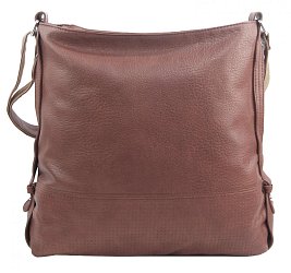 TESSRA Velká starorůžová crossbody dámská kabelka