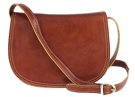 Kožená crossbody dámská kabelka Enila I Fratelli koňaková hnědá