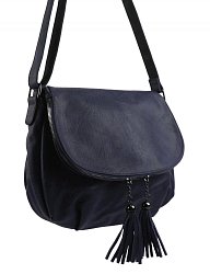 Crossbody dámská měkká kabelka tmavě modrá