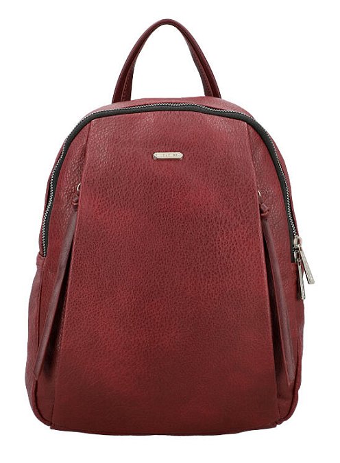 David Jones Bordově červený dámský elegantní batůžek