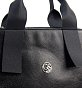 5 Elegantní větší černá dámská kabelka do ruky S684 GROSSO