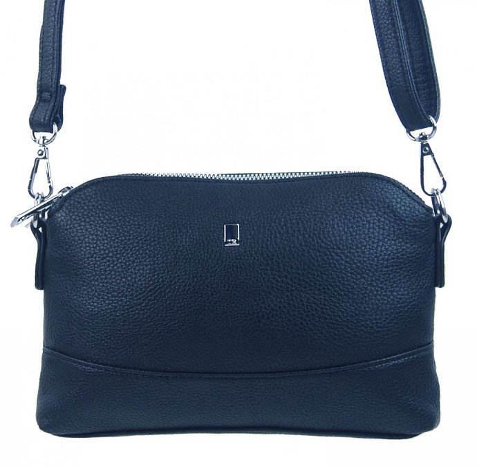 Tmavě modrá crossbody dámská kabelka se třemi oddíly 5414-BB