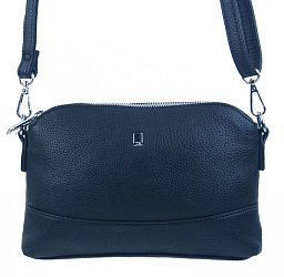 Tmavě modrá crossbody dámská kabelka se třemi oddíly 5414-BB