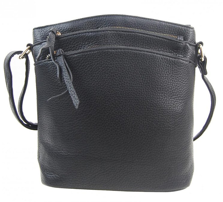 Tmavě šedá dámská crossbody kabelka se zlatými doplňky