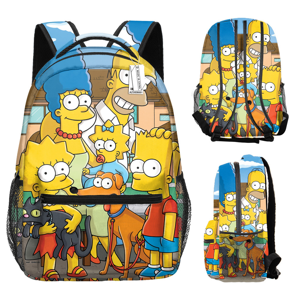 Dětský / studentský batoh s potiskem celého obvodu motiv Simpsonovi