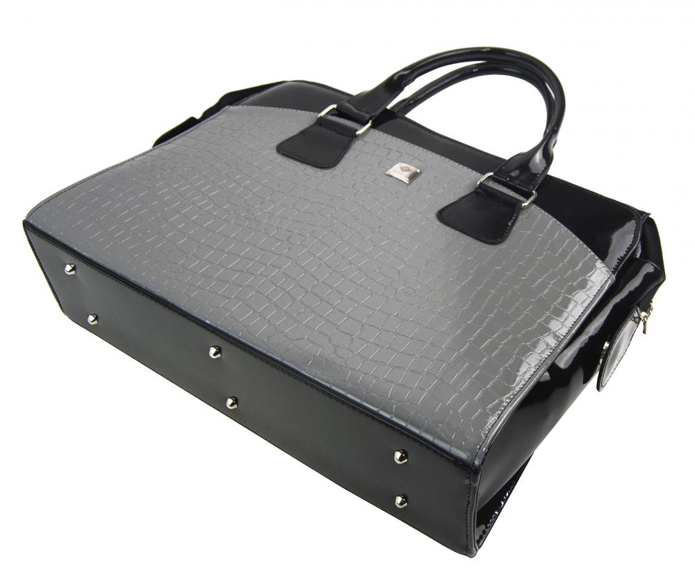 PUNCE LC-01 sivá dámska kabelka pre notebook do 15.6 palca