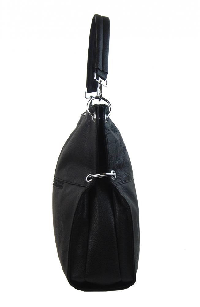 Veľká ľubovoľne nositeľná dámska kabelka 5381-BB čierna