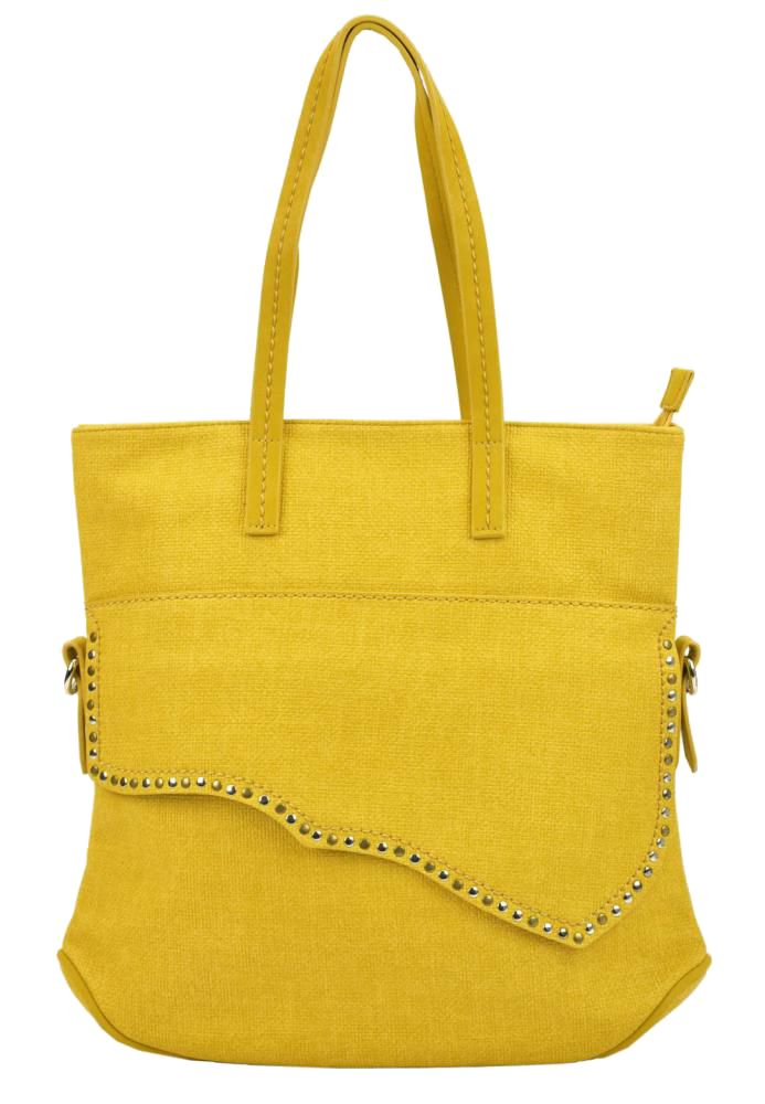 LOOKAT Žlutá velká dámská kabelka přes rameno