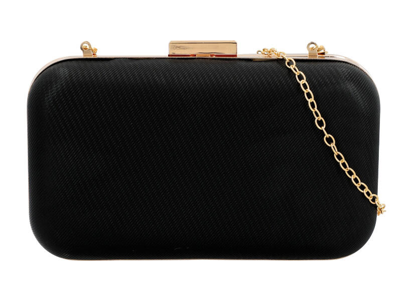 Luxusná čierna dámska listová kabelka na retiazke FH1104