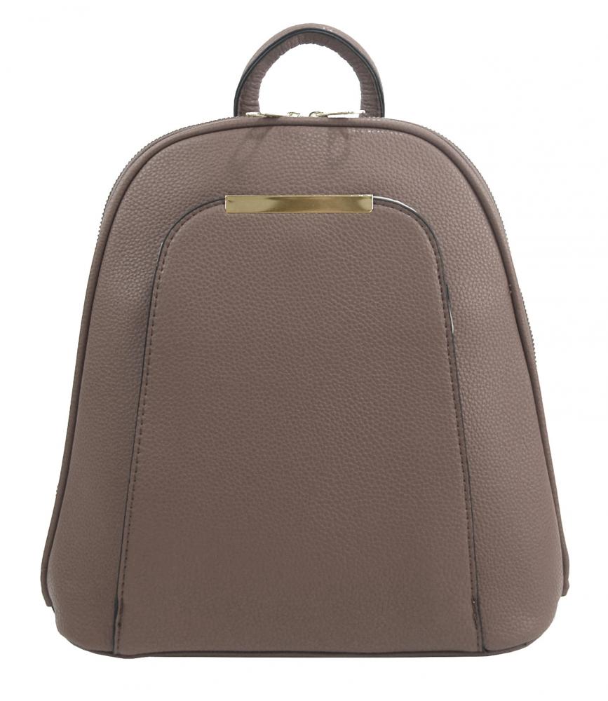 Elegantný menší dámsky batôžtek / kabelka prírodná hnedá