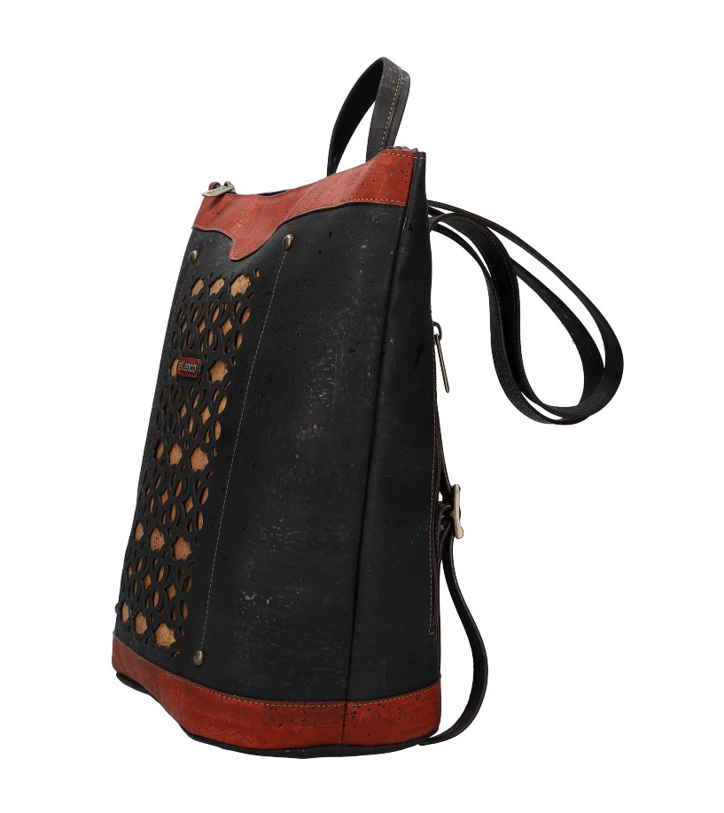 ELENCO Prestížny korkový dámsky ruksak prírodný EL4070
