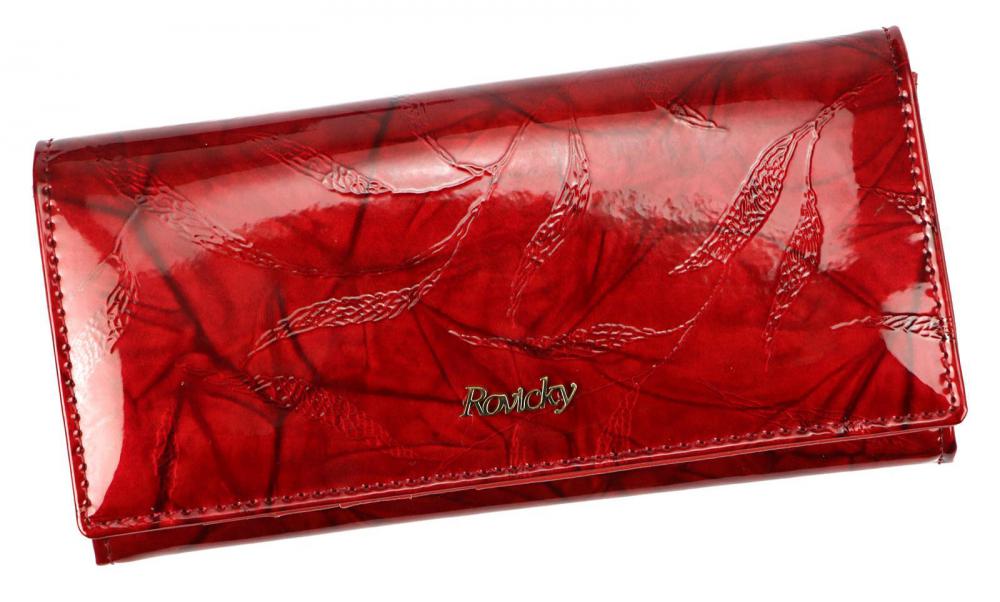 Rovicky červená dámska kožená peňaženka RFID v darčekovej krabičke