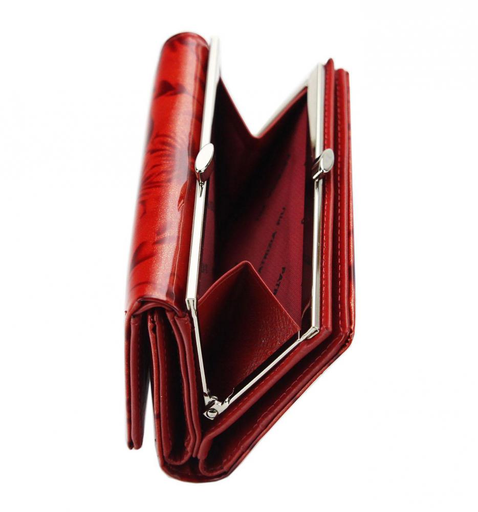 PATRIZIA PIU luxusná červená dámska kožená peňaženka RFID v darčekovej krabičke