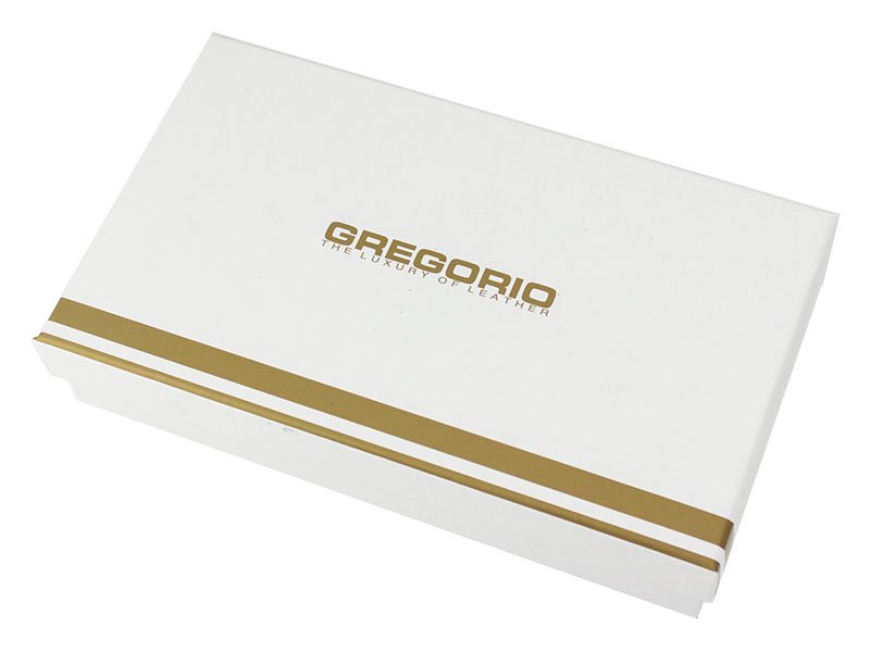 Gregorio luxusná červená dámska kožená peňaženka v darčekovej krabičke
