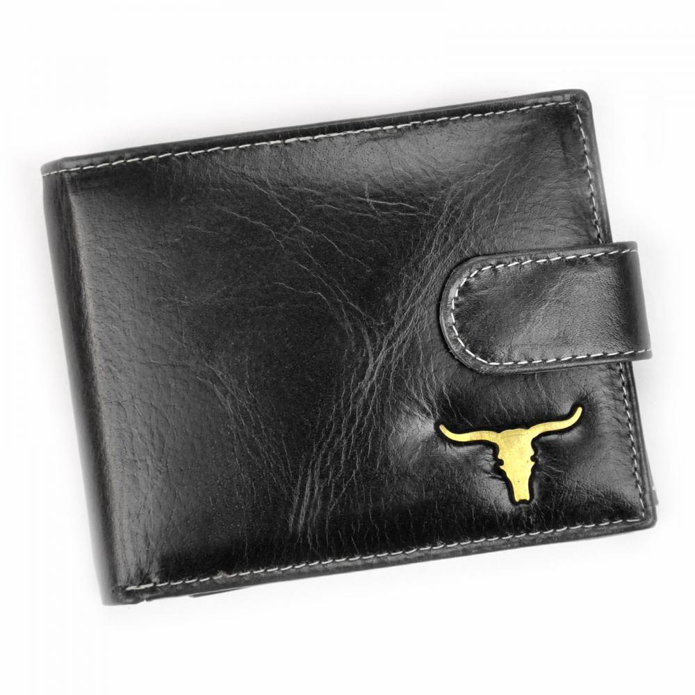 Černá pánská kožená peněženka RFID v krabičce WILD
