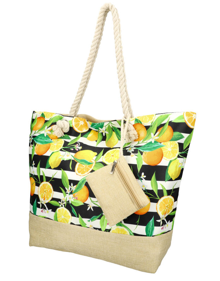 Velká plážová taška v designu citrusových plodů vzor 7