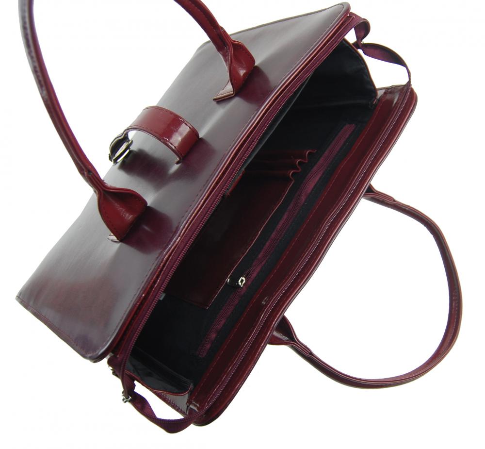 PUNCE LC-02 Vínová hladká dámska taška pre notebook 15.6 palca